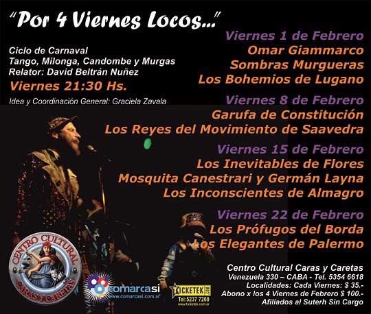 afiche por 4 viernes locos