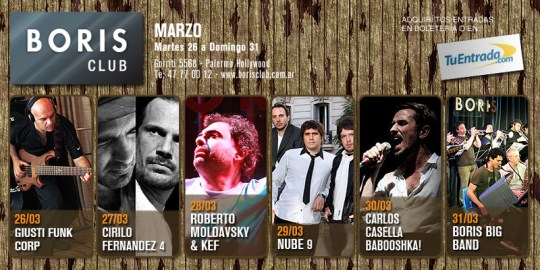 Boris semana del 26 al 31 de marzo