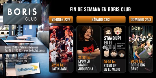 Finde en Boris del 22 al 24 de marzo