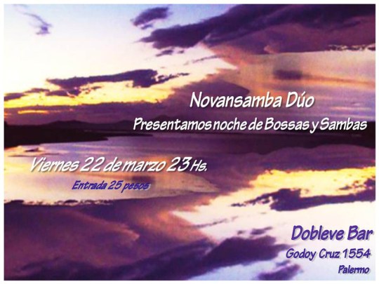 Flyer Novansamba en Dobleve Bar (22-3-2013)