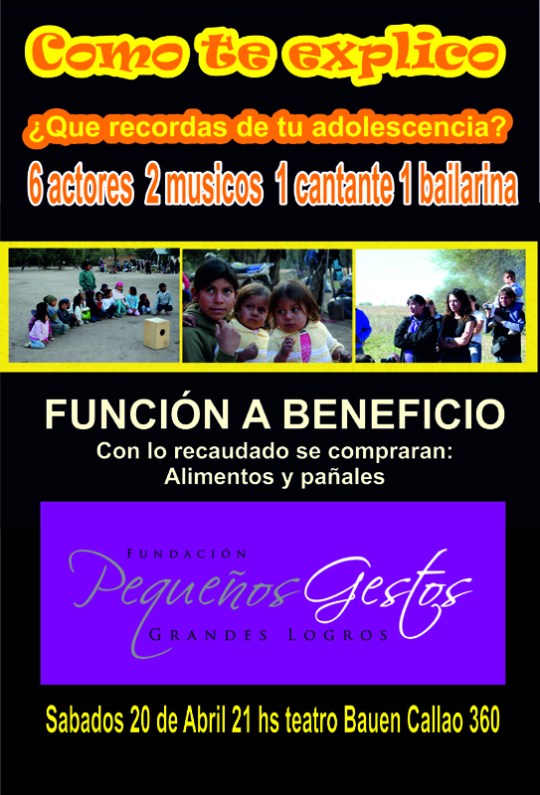 Función a beneficio Cómo te explico