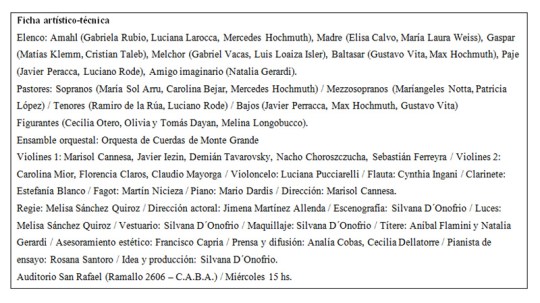 ficha artístico-técnica Amahl