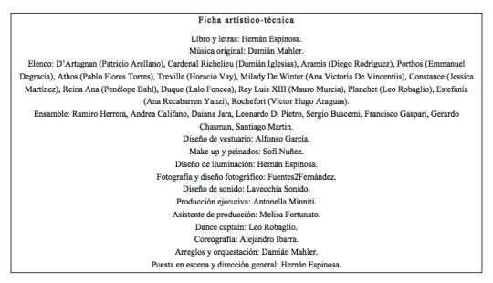 Los tres mosqueteros ficha