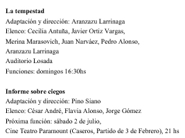 Ficha obras 1° Festival Sábato